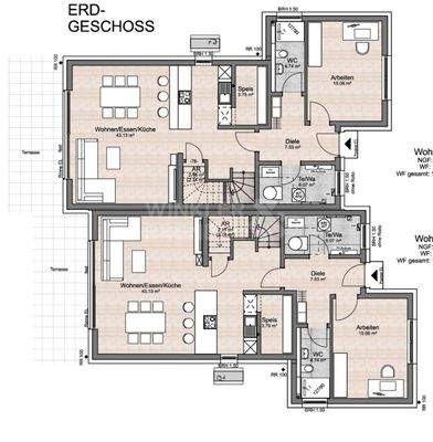 Grundriss Erdgeschoss mit Anbau