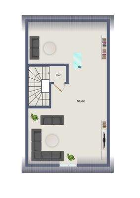 Der Grundriss im Dachgeschoss