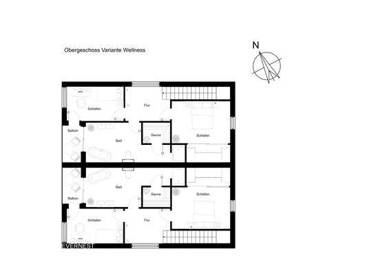 Variante Obergeschoss Wellness