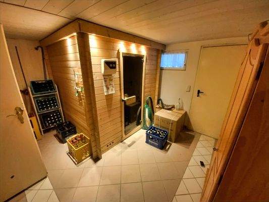 Sauna im Keller