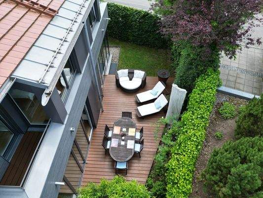 Terrasse aus der Vogelperspektive