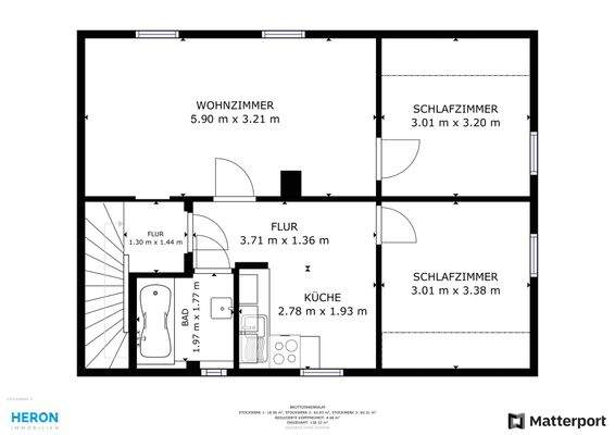 Grundriss Dachgeschoss rechts