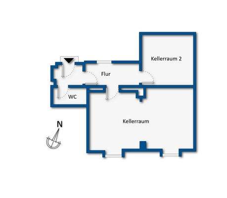 Grundrissskizze Keller beschriftet