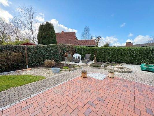 Der Außenbereich in Südausrichtung