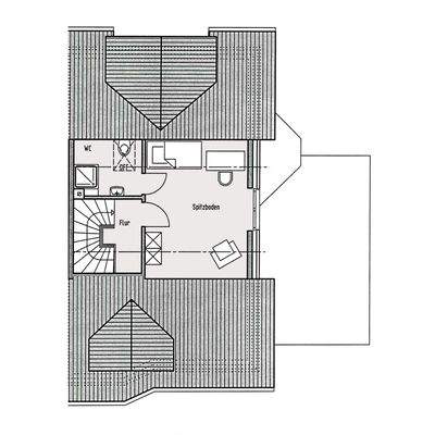 Grundriss Spitzboden Haus B