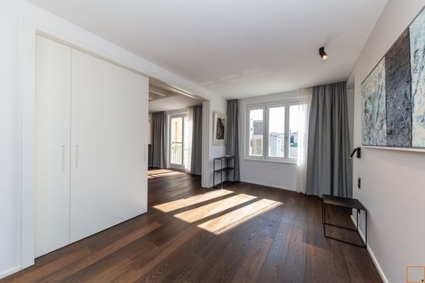 Schlafzimmer Blick Innenhof