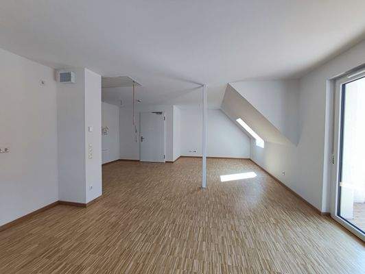 offener Wohnbereich mit Küche