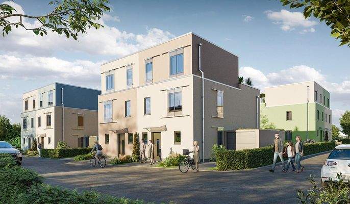 Energieeffiziente Häuser mit Fernwärmeversorgung