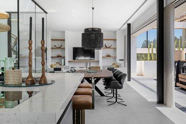 Küche und Wohnbereich