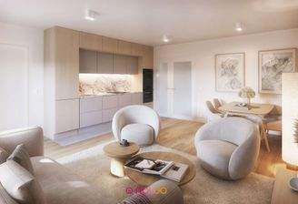 Whg. 18 - Blick ins Wohnzimmer und in die Küche