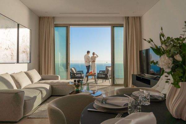 Wohnzimmer mit Meerblick