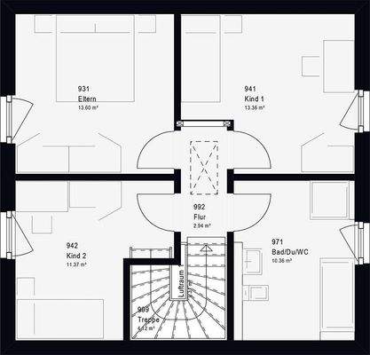 Plan Obergeschoß