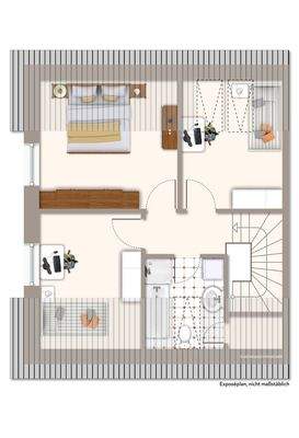 Dachgeschoss-Exposeplan
