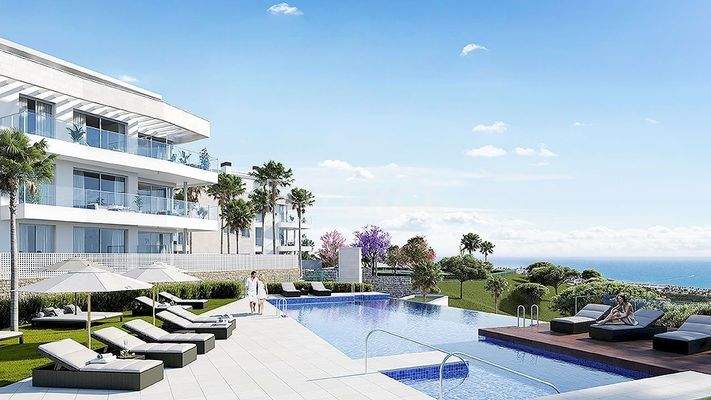 Sea View Apartments in Comprehensive Complex in Mijas Costa