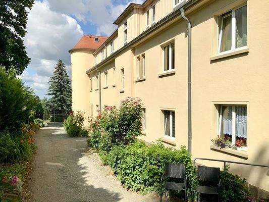 Hauseingänge in Richtung Westen