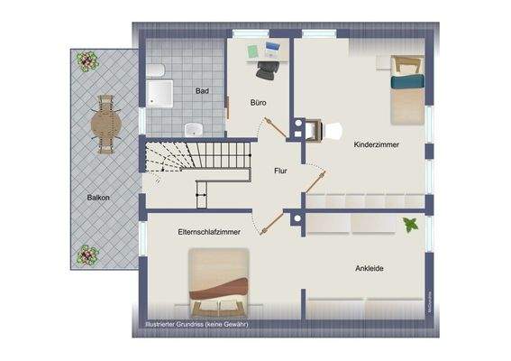 Dachgeschoss (kein Maßstab)