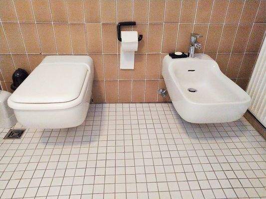 WC und Bidet. Badezimmer 1