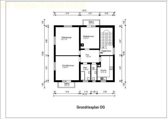Optimal geschnittene 3-Zimmer-Wohnung mit zwei Balkonen und durchdachter Raumaufteilung