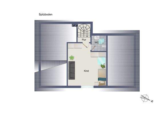 Grundriss Spitzboden