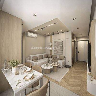 Apartments for Sale in a Project 400 M from the Sea in Lara Antalya