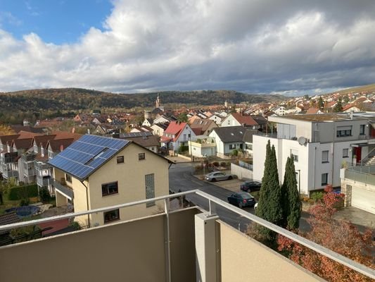 Blick vom Balkon über Eibelstadt