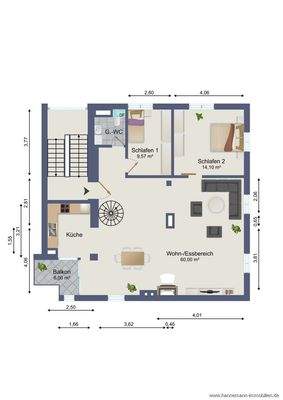 Grundriss 4. Obergeschoss