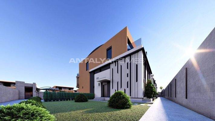 4-Story Houses with Private Pools in Antalya Aksu