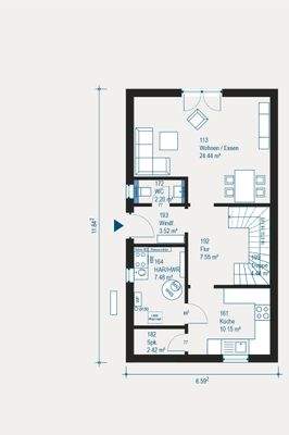 Moderne Grundrissgestaltung