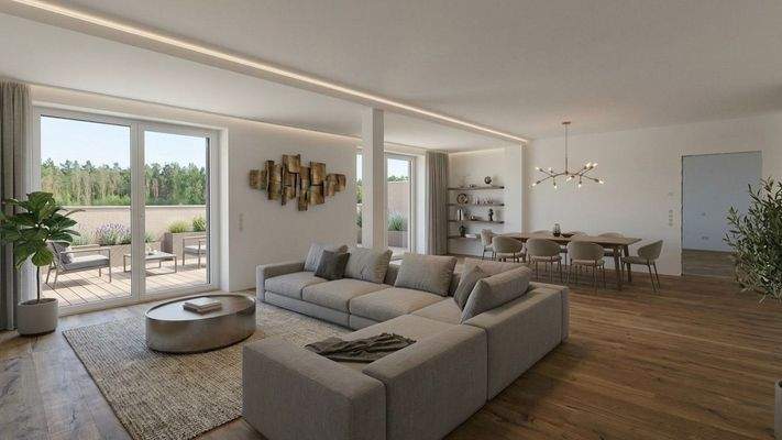 Wohnzimmer KI-Visualsierung