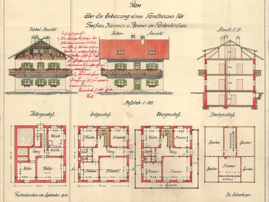 Historischer Plan von 1912