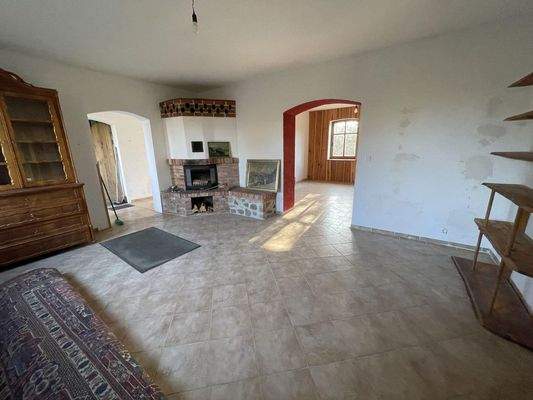 Esszimmer mit Kamin