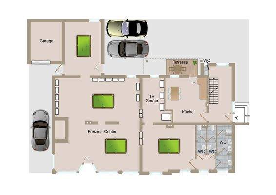 Grundriss EG - Spielhalle