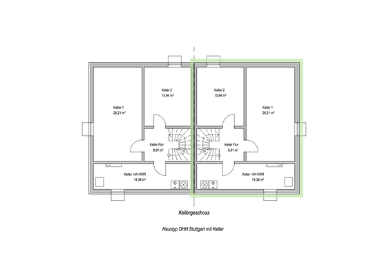 Kellergeschoss DH Stuttgart_DHH rechts