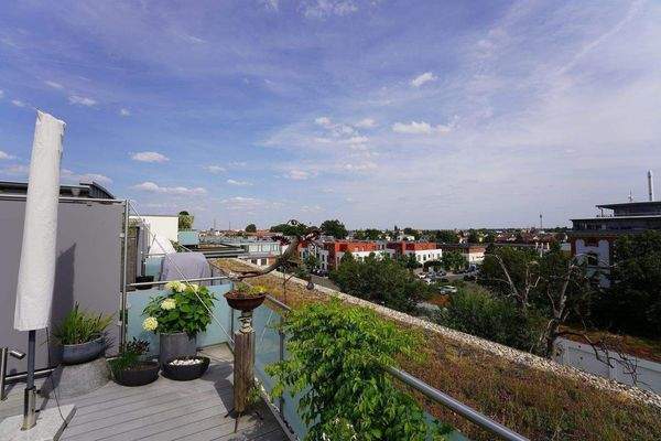 Dachterrasse mit Blick über Fürth