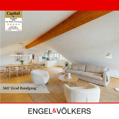 Einrichtungsbeispiel Wohnzimmer mit offener Küche