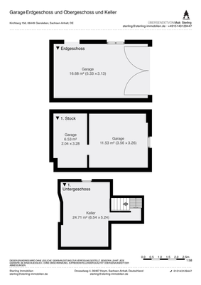 Grundrisse Garage und Keller