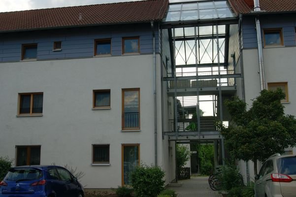 Treppenaufgang zur Wohnung