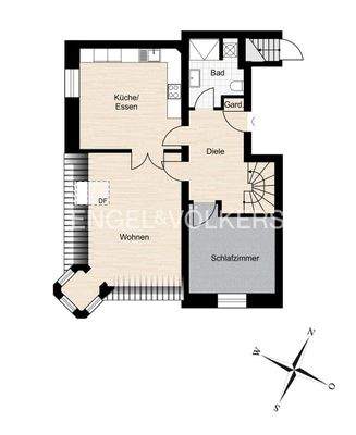 Untere Maisonette Ebene