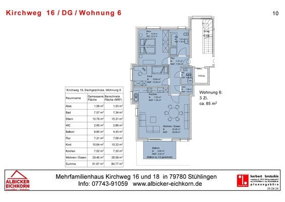 Grundriss Wohnung 6 DG