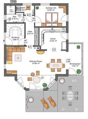 Erdgeschoss Grundriss