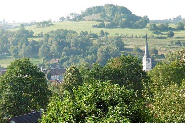 mit Blick ins Grüne.