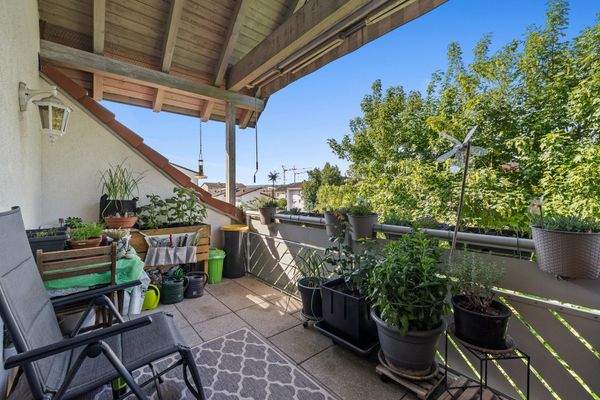 Balkon mit Blick ins Grüne