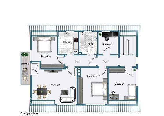Grundriss Obergeschoss 25 105 029