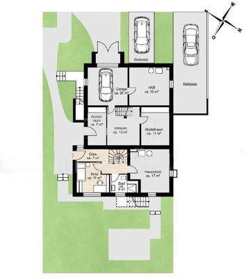 Keller vorn u. EG hinten