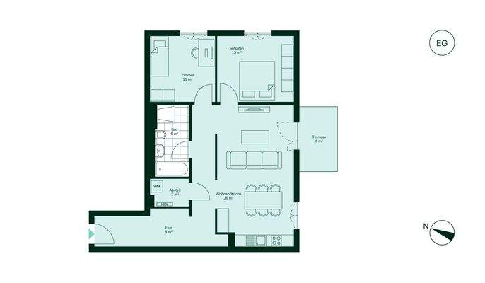 Grundriss der Eigentumswohnung