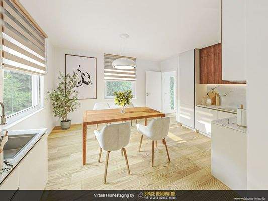 Visualisierungsvorschlag für Küche und Esszimmer 