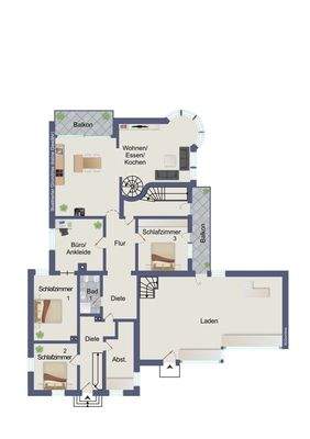 Erdgeschoss (kein Maßstab)