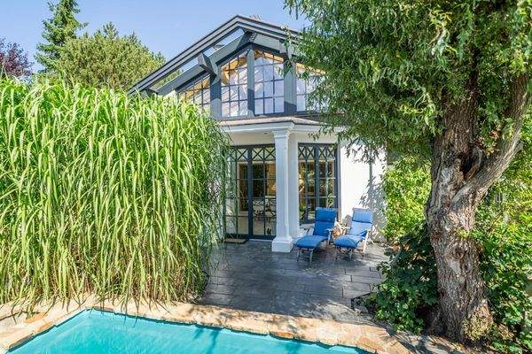 Blick auf Wintergarten