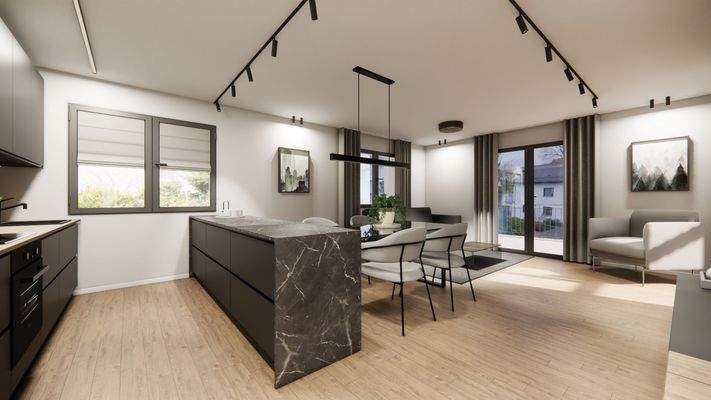 Wohnen / Essen / Kochen - Visualisierung,  Abweichungen möglich!