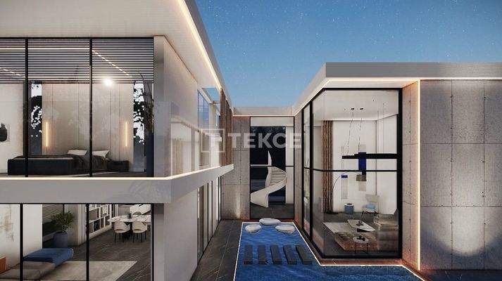 Detached Villa with a Pool near the Beach in İzmir Çeşme